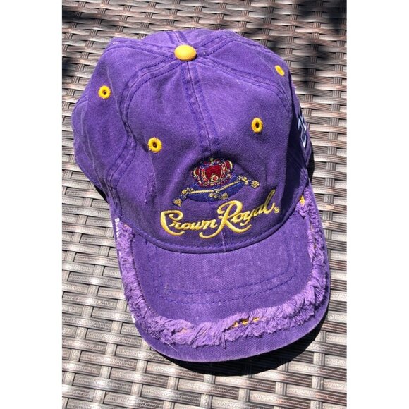 Crown Royal Distressed Purple Baseball Cap Embroidered Roush Fenway #26 Adj Hat - Picture 2 of 13